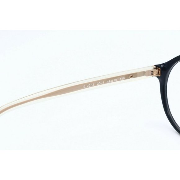 New Burberry B 2254 3001 Round Black Eyeglasses Women's Frames 49mm - Picture 5 of 5